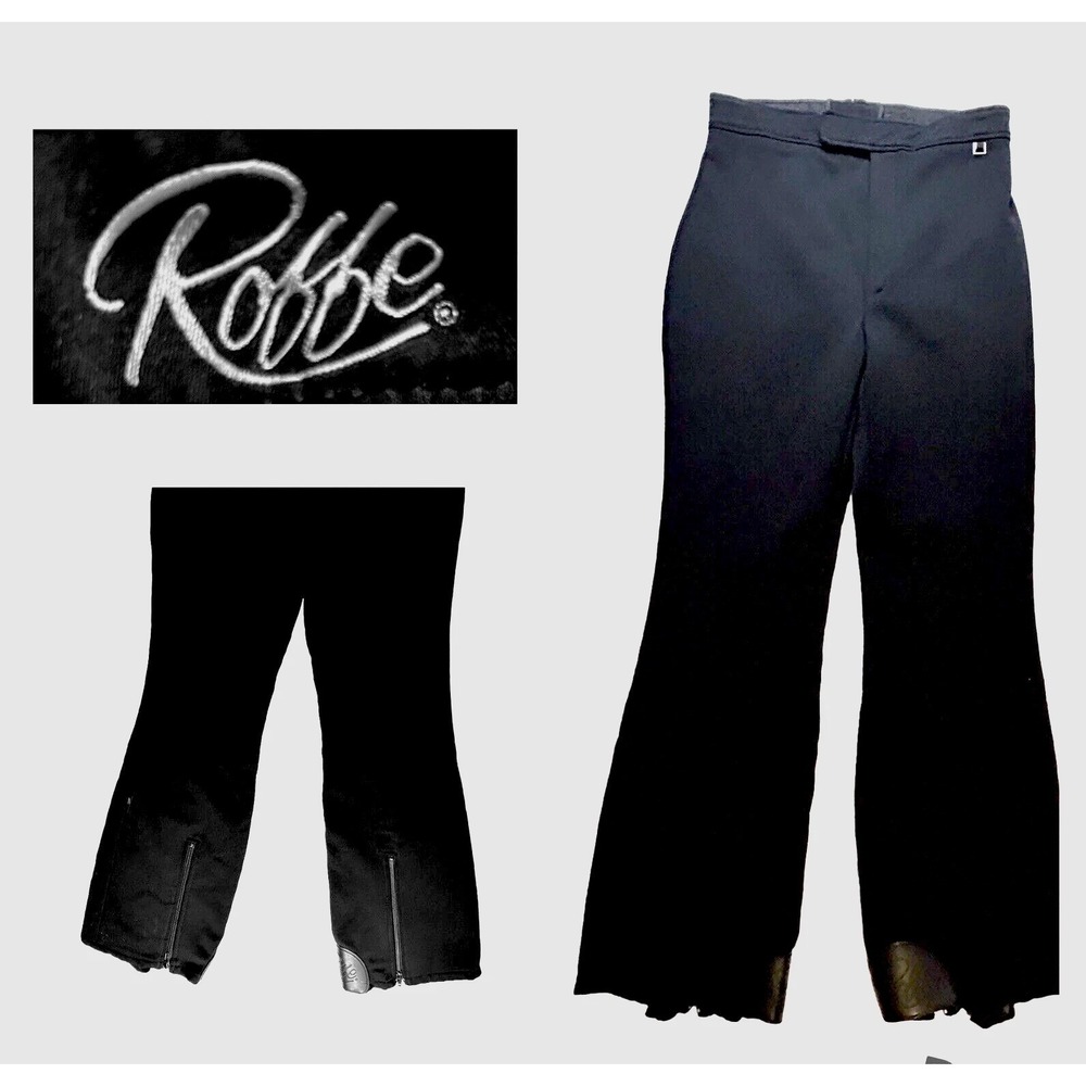 Roffe Rebound - Women's - Size 8 Long - Ski Snow Pants - Black - Heel Stirrups